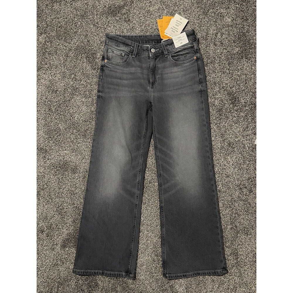 H&M Gray Baggy Bootcut Girls Jeans Size 14 NWT